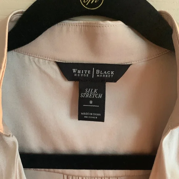 White House Black Market Tan Sleeveless Blouse sz 8 - Picture 3 of 8